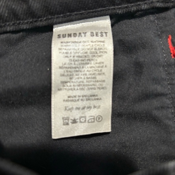 SUNDAY BEST Sz 10 Aritzia Jupiter 100% Cotton Wider Leg Loose Fitting Jeans - Picture 11 of 12